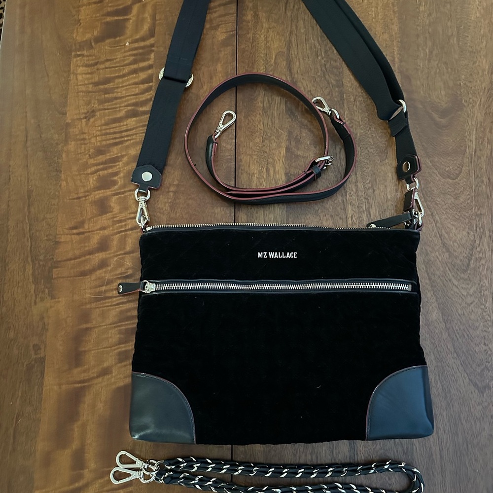 MZ Wallace Black and Gold Chain Crossbody